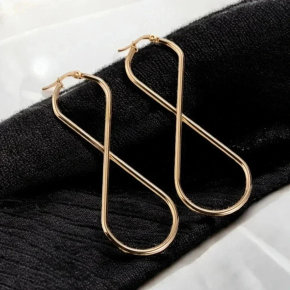 NKULTD Jewelry - 🆕️Infinity Statement Earrings | 18K Gold Plated Stainless Steel Minimalist Chic